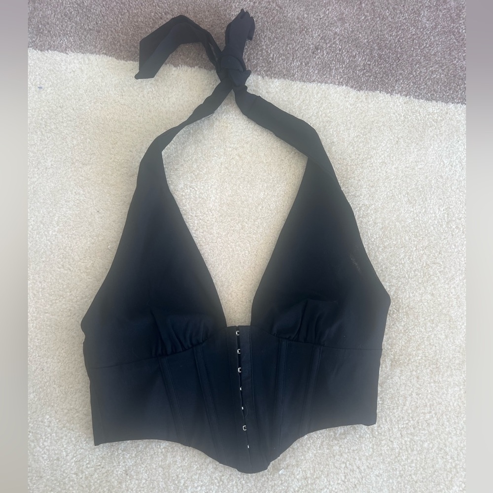 Kendall & Kylie Black Halter Top